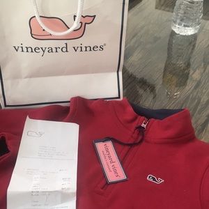 Vineyard Vines boys jersey zip shirt.